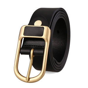 Fashion Black Genuine Leather Belt 時尚黑色牛皮皮帶 KCBELT1102