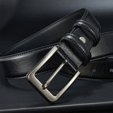 Fashion Black Genuine Leather Belt 時尚黑色牛皮皮帶 KCBELT1104