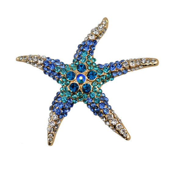 Rhinestone Starfish Brooch 水鑽海星胸針 (KCHM1129)
