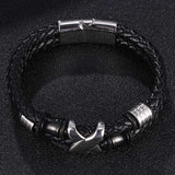 Braided Leather Magnetic Bracelet (Circumference 18.5cm) 真皮編織磁扣手鍊 (鍊長 18.5cm) KJBR16141