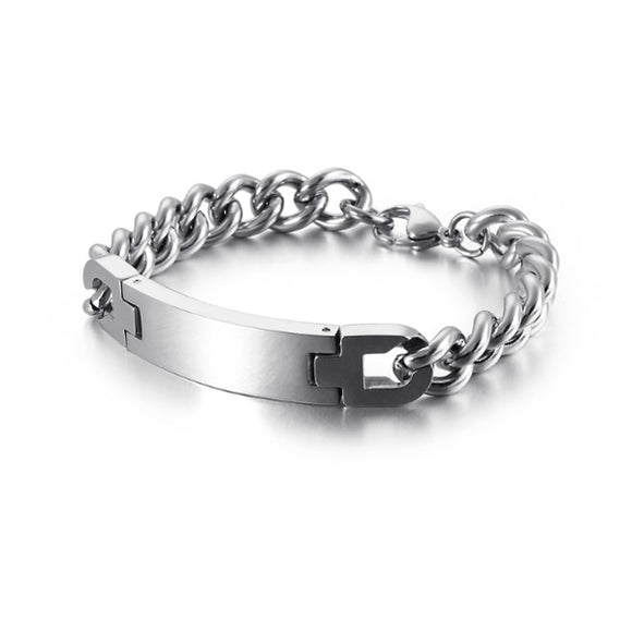 Korean Style Titanium Steel Bracelet (Circumference 21cm) 韓版鈦鋼手鍊 (鍊長 21cm) KJBR16155
