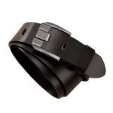 Black Men's Dress Casual Every Day Leather Belt 黑色男士正裝休閒日常皮帶 KCBELT1165