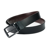 Black Men's Dress Casual Every Day Leather Belt (Double-sided usable) 黑色男士正裝休閒日常皮帶 (雙面可使用) KCBELT1166