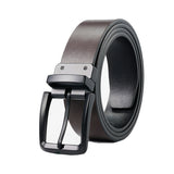 Black Men's Dress Casual Every Day Leather Belt (Double-sided usable) 黑色男士正裝休閒日常皮帶 (雙面可使用) KCBELT1166