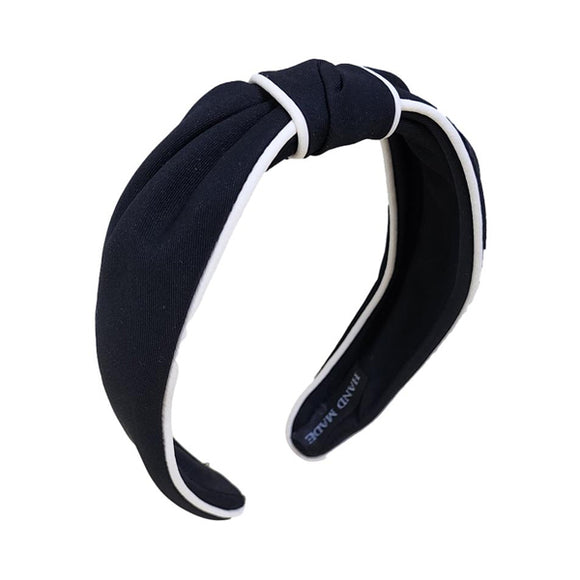 Black Wide Brimmed Knotted Headband 黑色寬邊打結頭箍 HA20452