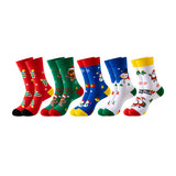 Set of 5 Pairs Christmas Theme Pattern Cozy Socks (One Size) 5對一套聖誕主題圖案舒適襪子 (均碼) HS202426