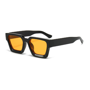 Square Black Frame Orange Lens Polarized Sunglasses UV 400 Protection 方形黑框橙色鏡片偏光太陽眼鏡 抗 UV KCSG2228