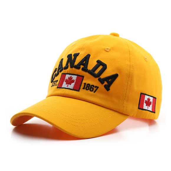 Canada Embroidered Maple Leaf Flag Adjustable Baseball Cap 加拿大刺繡楓葉旗可調節棒球帽