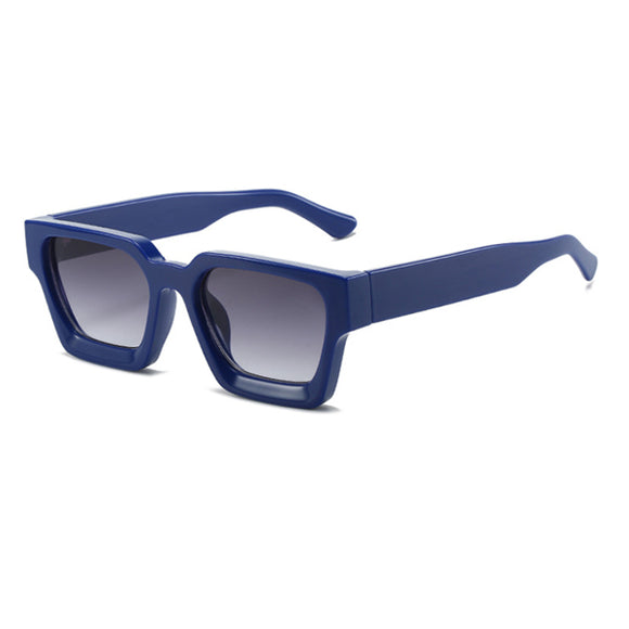 Square Blue Frame Grey Lens Polarized Sunglasses UV 400 Protection 方形藍色框灰色鏡片偏光太陽眼鏡 抗 UV KCSG2231