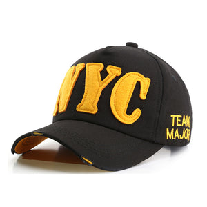 NYC Embroidery Black Adjustable Baseball Cap NYC刺绣黑色可調節棒球帽 KCHT2357