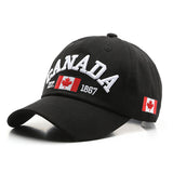 Canada Embroidered Maple Leaf Flag Adjustable Baseball Cap 加拿大刺繡楓葉旗可調節棒球帽