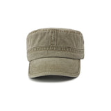 Khaki Japanese Flat Top Military Hat 卡其色日系平頂軍帽 KCHT2440