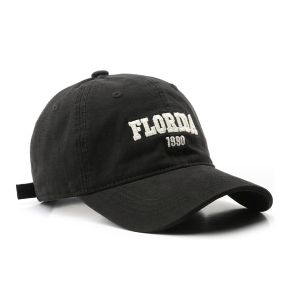 Florida Embroidery Black Adjustable Baseball Cap 佛羅里達刺繡黑色可調式棒球帽 KCHT2314a