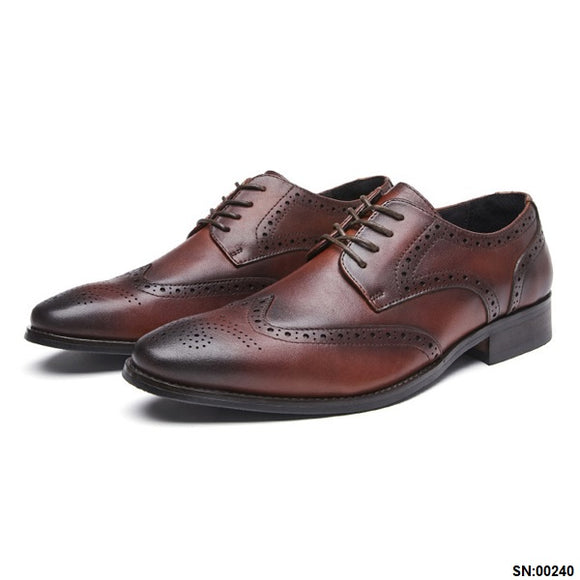 諾瓦爾真皮雕花皮鞋 / Noval Leather Brogues Shoes KN25005