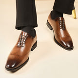 蒙克頓雕花真皮牛津皮鞋 / Monkton Brogue Leather Oxford Shoes KN25014