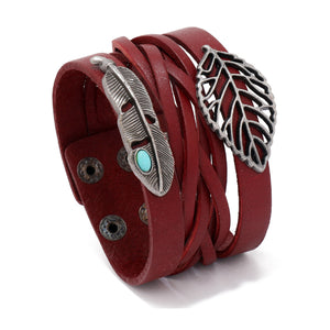 Punk Braided Leather Bracelet (Circumference 21.5cm) 朋克風編織皮革手鍊 (鍊長 21.5cm) (KJBR16205)