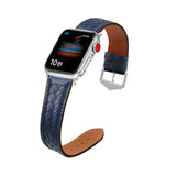 Blue Leather Woven Apple Watch Band 藍色真皮編織 Apple 錶帶 KCWATCH1207