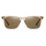 Classic Retro Square Polarized Sunglasses UV 400 Protection, Brown Frame, Brown Lens 經典復古方形偏光太陽眼鏡 抗 UV, 深藍鏡框, 藍色鏡片 KCSG2225