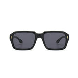 Black Round Frame Black Lens Polarized Sunglasses UV 400 Protection 黑色圓框黑色鏡片偏光太陽眼鏡 KCSG2246