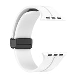 White Magnetic Buckle Silicone Apple Watch Band 白色磁吸扣矽膠 Apple 錶帶 KCWATCH1250