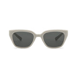 Beige Round Frame Grey Lens Polarized Sunglasses UV 400 Protection 米色圓框灰色鏡片偏光太陽眼鏡 KCSG2250