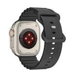 Black Silicone Apple Watch Band 黑色矽膠 Apple 錶帶 KCWATCH1256