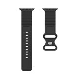 Black Silicone Apple Watch Band 黑色矽膠 Apple 錶帶 KCWATCH1256