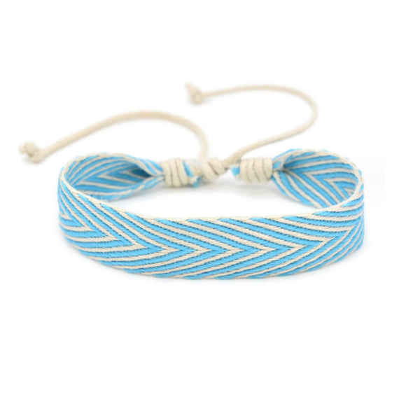 Cotton Arrowhead Multicolor Cotton Woven Bracelet 純棉箭頭紋理多色編織手鍊