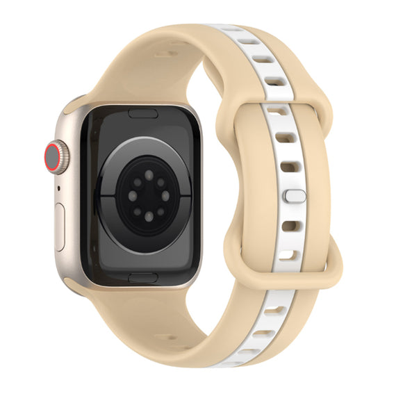 Khaki and White Silicone Apple Watch Band 卡其白矽膠 Apple 錶帶 KCWATCH1262