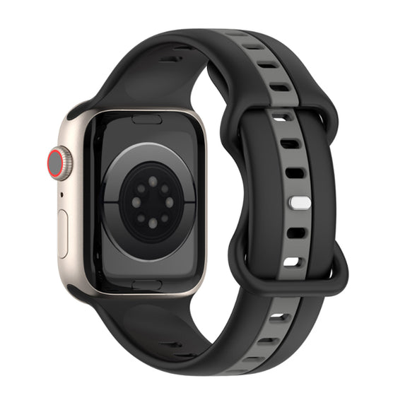 Black and Grey Silicone Apple Watch Band 黑灰矽膠 Apple 錶帶 KCWATCH1265