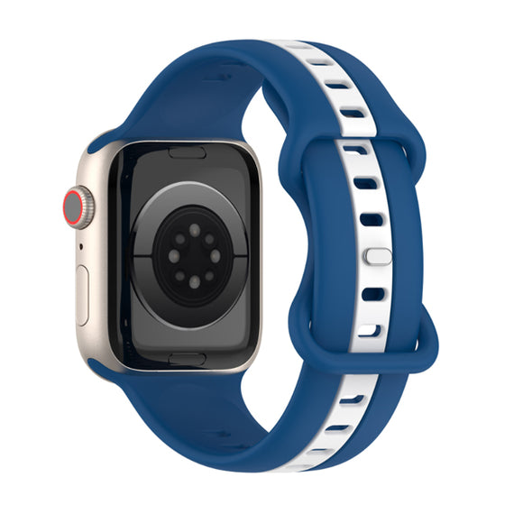 Sky Blue and White Silicone Apple Watch Band 天藍白矽膠 Apple 錶帶 KCWATCH1266