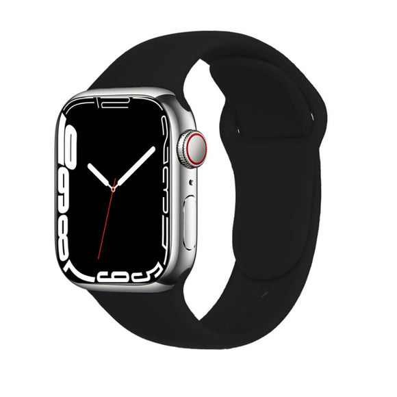 Black Silicone Apple Watch Band 黑色矽膠 Apple 錶帶 KCWATCH1269