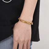 Stainless Steel 9mm Rock Hip Hop Square Bracelet (Circumference 21cm) 不銹鋼9毫米搖滾嘻哈方形手鍊 (鍊長 21cm) KJBR16272