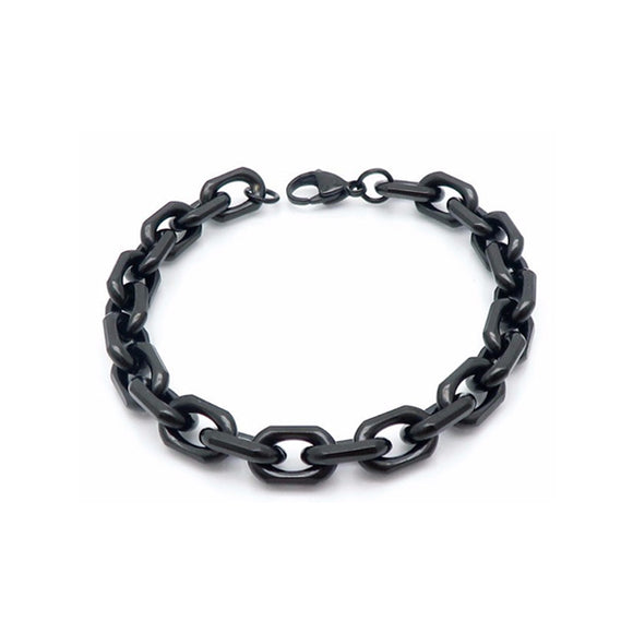 Stainless Steel 8mm Rock Hip Hop Bracelet (Circumference 20cm) 不銹鋼8毫米搖滾嘻哈手鍊 (鍊長 20cm) KJBR16277