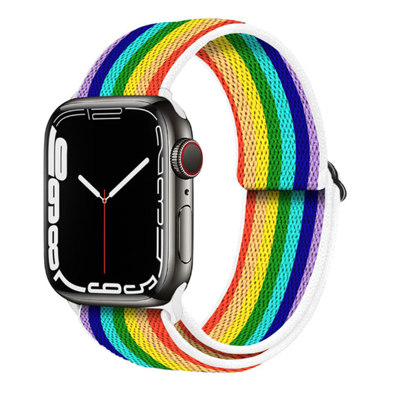 Rainbow Nylon Braided Apple Watch Band 彩虹尼龍編織 Apple 錶帶 KCWATCH1282