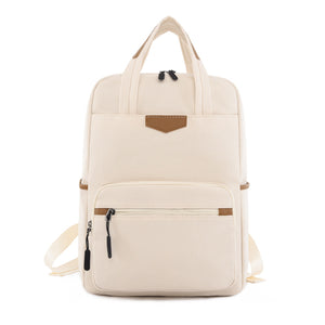 Laptop Off White Backpack Purse for Women, 13.3 Inch Computer Business Stylish Off White Backpacks 女士筆記本電腦米白色背包錢包，13.3 英寸電腦商務時尚米白色背包 KCBAG2228