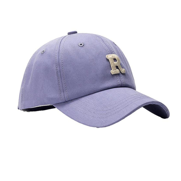Letter R Embroidery Purple Adjustable Baseball Cap 字母R刺繡紫色可調節棒球帽 KCHT2290c