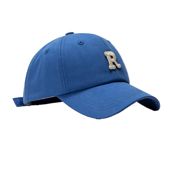 Letter R Embroidery Blue Adjustable Baseball Cap 字母R刺繡藍色可調節棒球帽 KCHT2290d