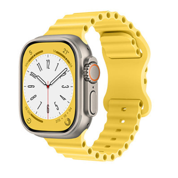 Yellow Silicone Apple Watch Band 黄色矽膠 Apple 錶帶 KCWATCH1296