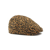 Brown Leopard Print Beret Hat 棕色豹紋貝雷帽 KCHT2448