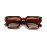 Square Brown Frame Brown Lens Polarized Sunglasses UV 400 Protection 方形棕色框棕色鏡片偏光太陽眼鏡 抗 UV KCSG2232