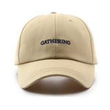 Gathering Embroidery Khaki Adjustable Baseball Cap 聚會刺繡卡其色可調節棒球帽 KCHT2407