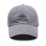 Challenge Embroidery Grey Adjustable Baseball Cap Challenge刺繡灰色可調節棒球帽 KCHT2396