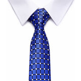 Blue Tie, Pocket Square, Cufflinks 3 Pieces Gift Set 藍色領帶口袋巾袖扣3件套裝 KCBT2338