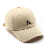 Letter b Beige Adjustable Baseball Cap b字母米色可調節棒球帽 KCHT2361