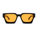Square Black Frame Orange Lens Polarized Sunglasses UV 400 Protection 方形黑框橙色鏡片偏光太陽眼鏡 抗 UV KCSG2228