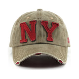 NY Embroidery Khaki Adjustable Baseball Cap NY 刺繡卡其色可調節棒球帽 KCHT2375