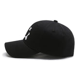 Smiley Face Embroidery Black Adjustable Baseball Cap 笑臉刺繡黑色可調節棒球帽 KCHT2388