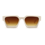 Square Beige Frame Brown Lens Polarized Sunglasses UV 400 Protection 方形米色框棕色鏡片偏光太陽眼鏡 抗 UV KCSG2230