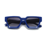 Square Blue Frame Grey Lens Polarized Sunglasses UV 400 Protection 方形藍色框灰色鏡片偏光太陽眼鏡 抗 UV KCSG2231